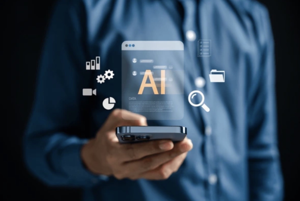 AI applied to commerce — AI interface on a smartphone