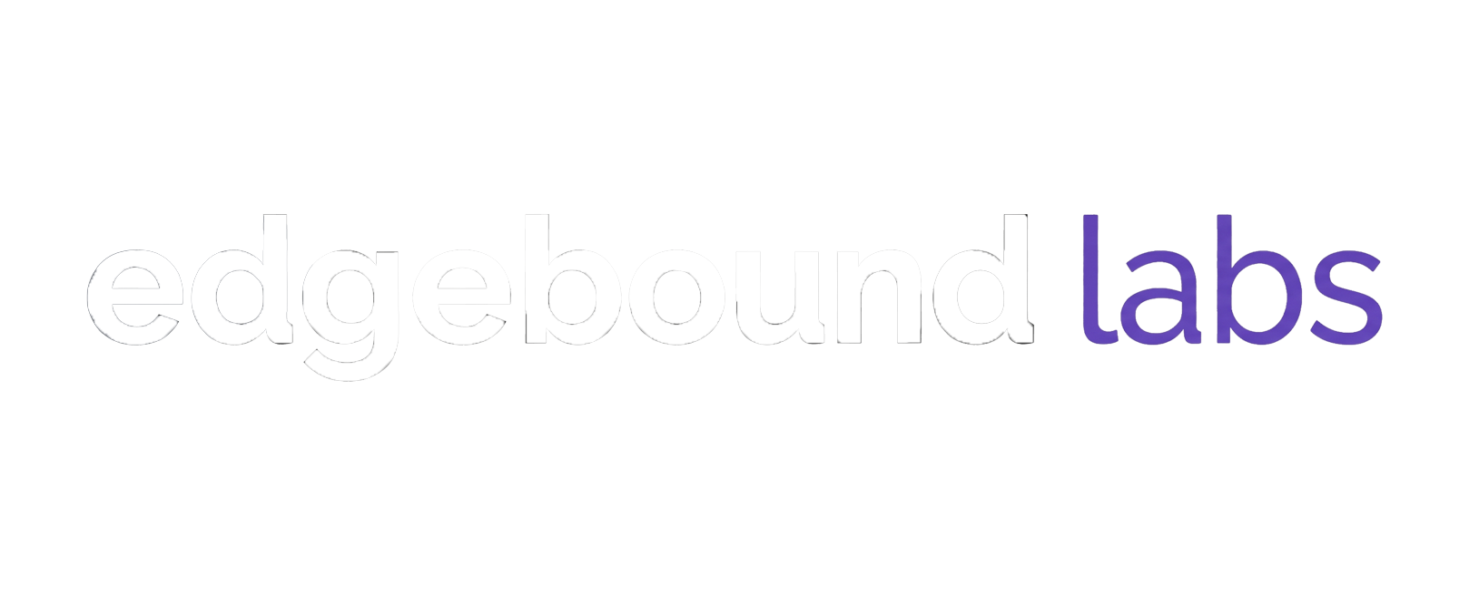 Edgebound Labs reversed logo for dark backgrounds